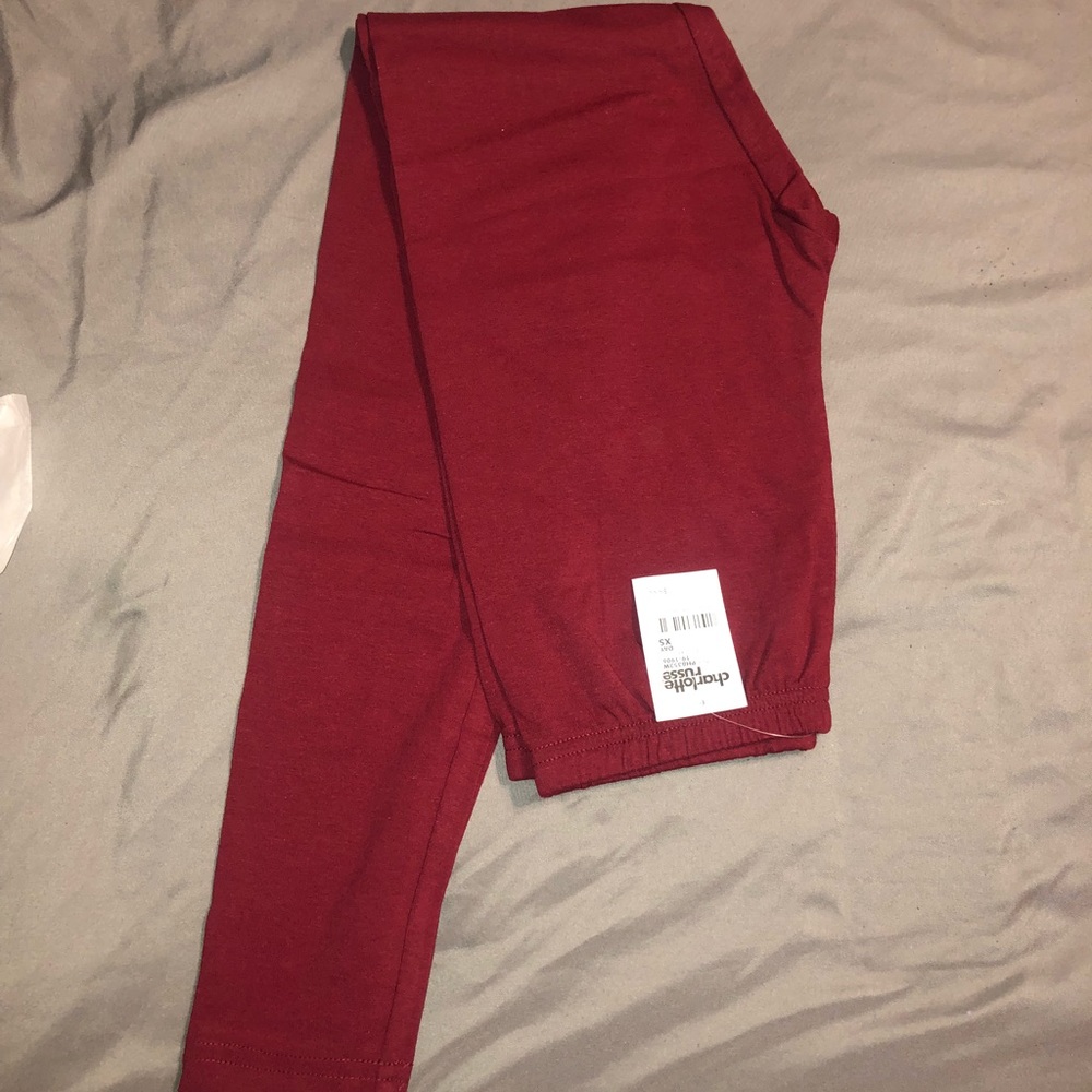 Maroon/burgundy Charlotte Russe leggings